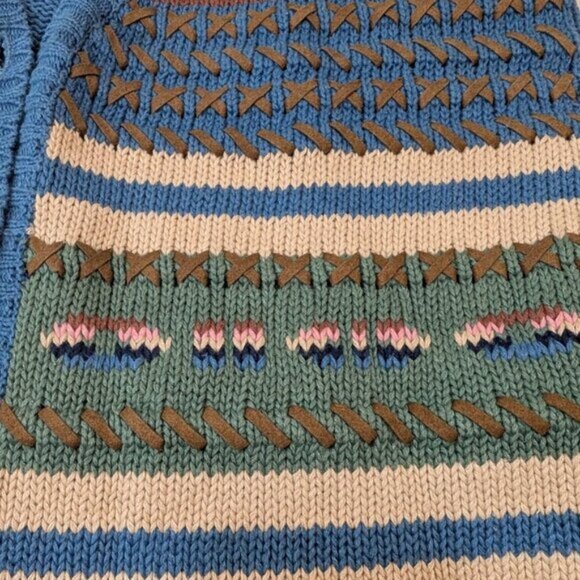 Cambridge Dry Goods Company Linen Blend Knit and Bead Cardigan Size Small - Picture 4 of 11